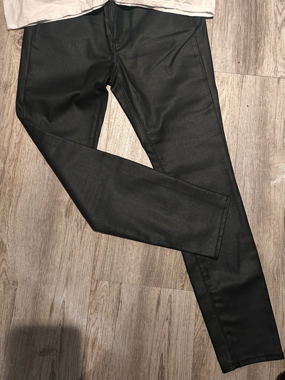 Ann Taylor Black Coated Skinny Jeans